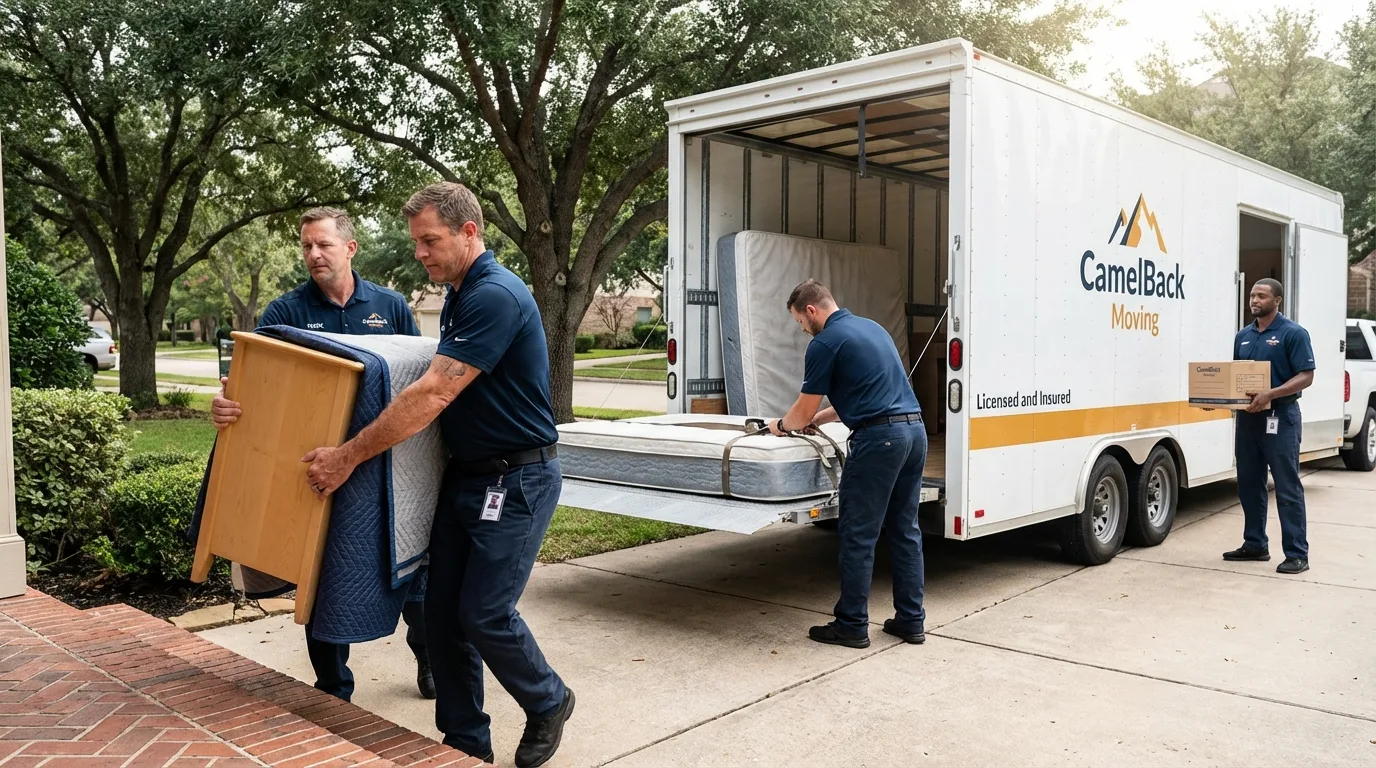 Crew loading residential truck for cross-state move from Lexington, KY